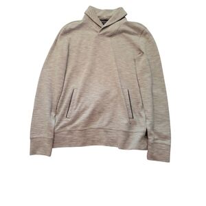 Express Men's Gray Loose Pullover Sweater with Front Pocket Size XS